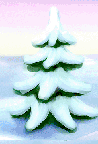Елочки.Рисуем снежок на елке.