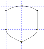 Рисование щита. Преобразуем форму шестиугольника.