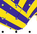 Две части составного пошагового перехода привязаны к криволинейной траектории