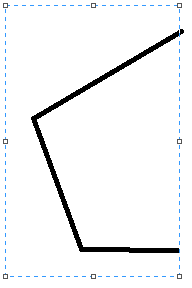 Толщина линии 3. Рисуем основу - пятиугольник (для симметрии рисуем половину, копируем, отражаем по горизонтали).