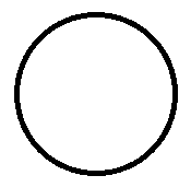 Толщина линии 3. Рисуем круг (зажать Shift).